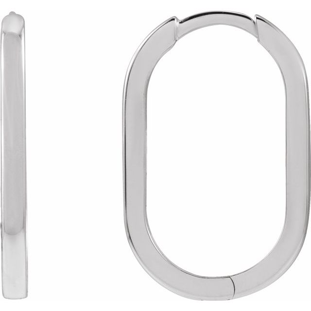 Elongated Hoop Earrings