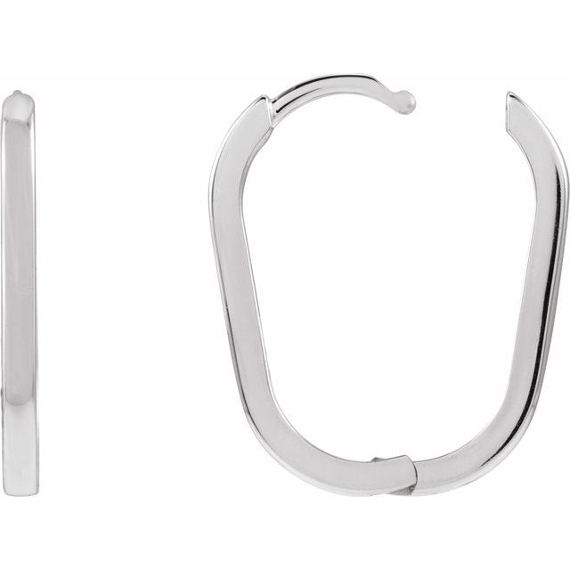 Elongated Hoop Earrings