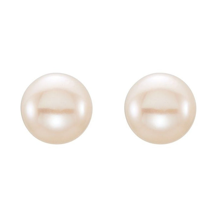 Button Pearl Stud Earrings