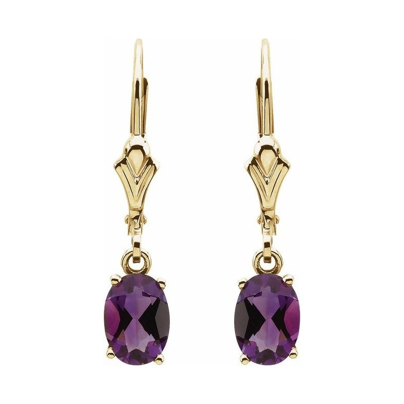 Oval 4-Prong Earrings