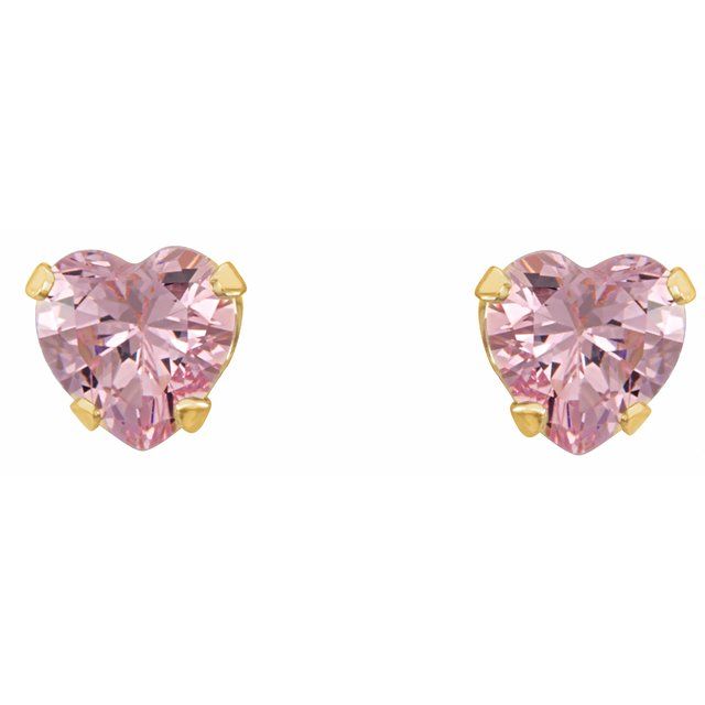 Heart Snap-In Youth Stud Earrings