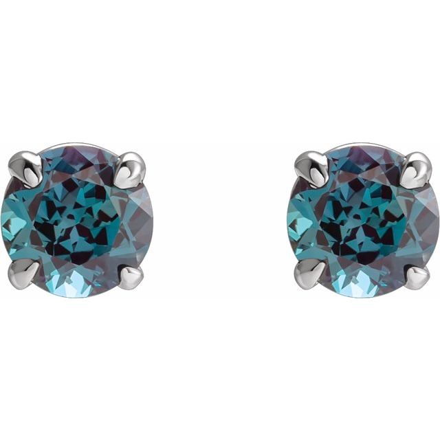 Round 4-Prong Claw Stud Earrings