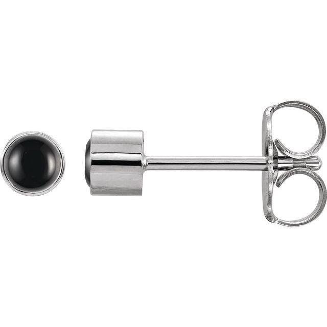 Round Bezel-Set Earrings
