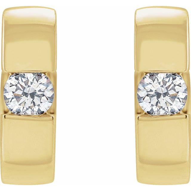 Accented Huggie Hoop Earrings