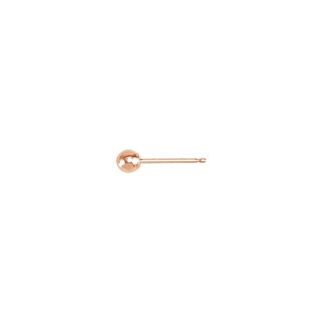 Ball Earrings with Bright Finish