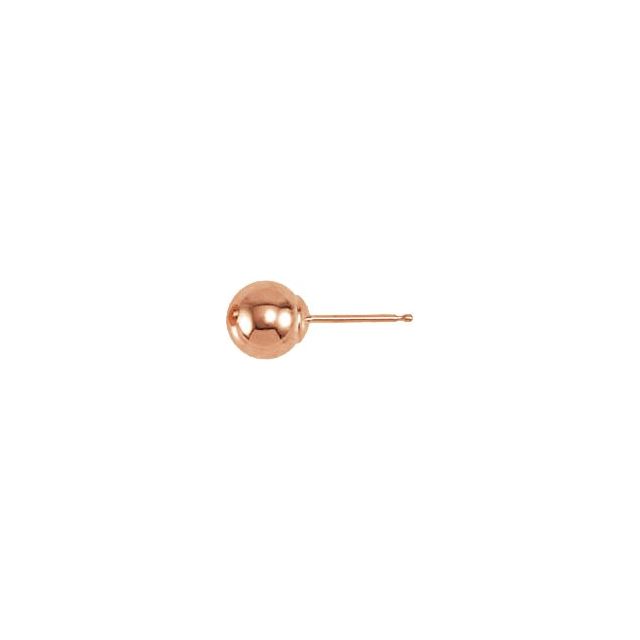 Ball Earrings with Bright Finish