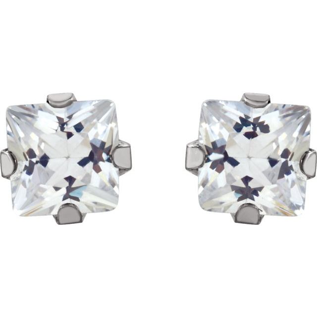 Round 4-Prong InvernessÂ® Piercing Stud Earrings