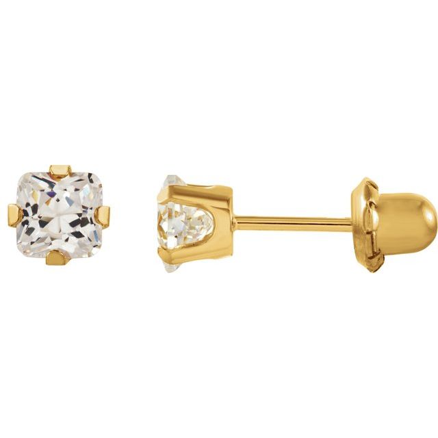 Round 4-Prong InvernessÂ® Piercing Stud Earrings