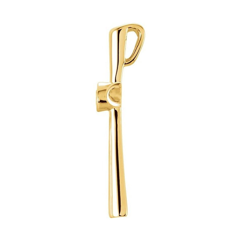 Solitaire Cross Pendant