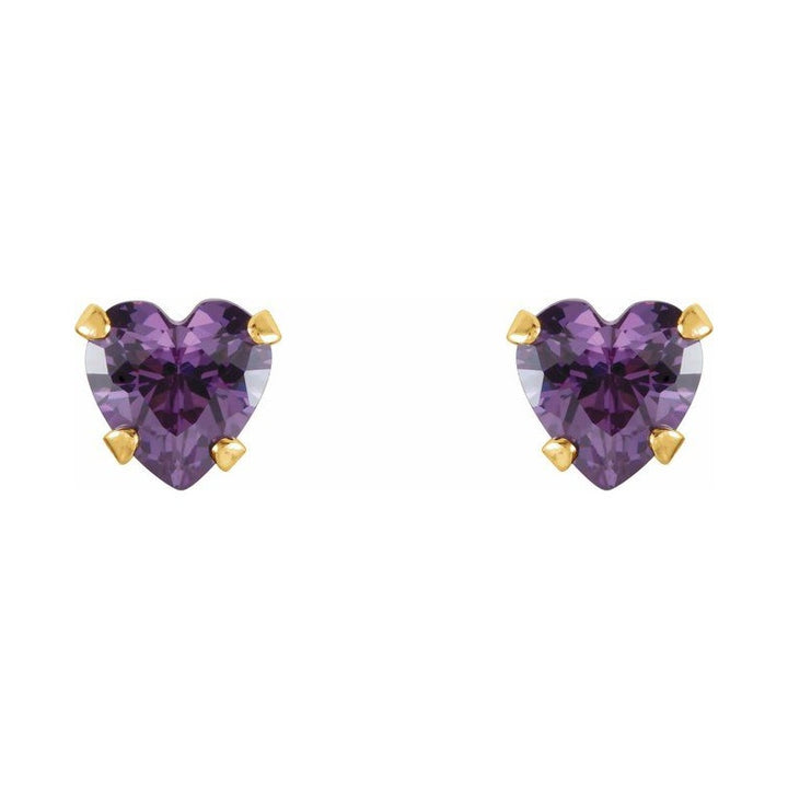 Heart Snap-In Youth Stud Earrings