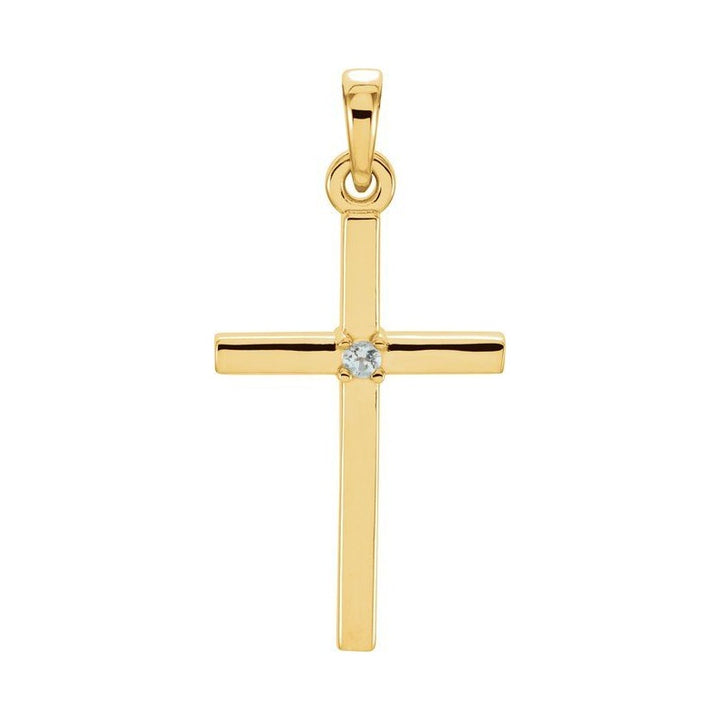 Birthstone Cross Pendant
