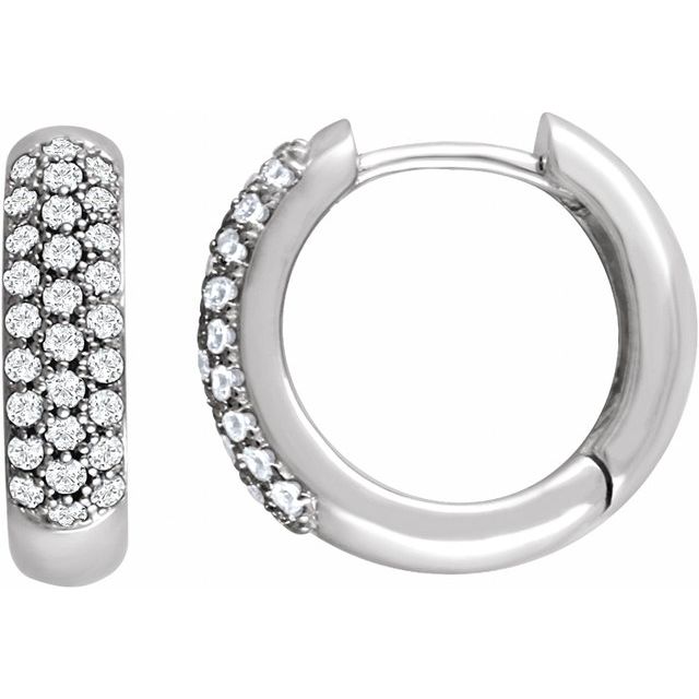 Pavé-Style Hoop Earrings