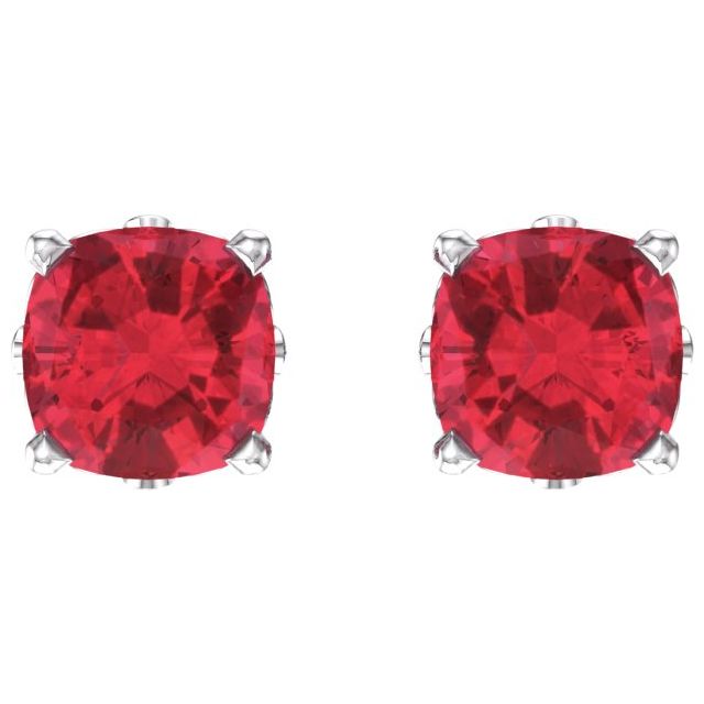 Cushion 4-Prong Scroll SettingÂ® Stud Earrings