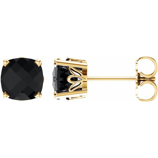 Cushion 4-Prong Scroll SettingÂ® Stud Earrings