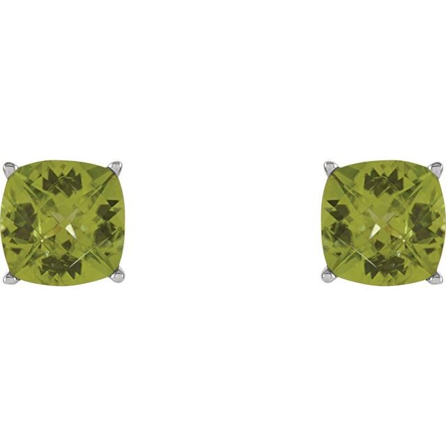 Cushion 4-Prong Scroll SettingÂ® Stud Earrings