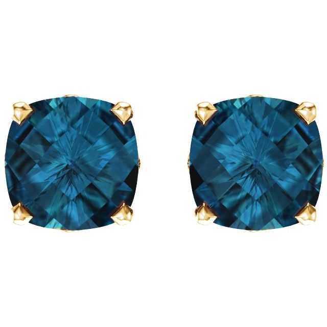 Cushion 4-Prong Scroll SettingÂ® Stud Earrings
