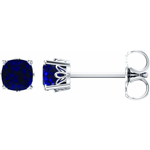 Cushion 4-Prong Scroll SettingÂ® Stud Earrings