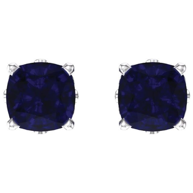 Cushion 4-Prong Scroll SettingÂ® Stud Earrings