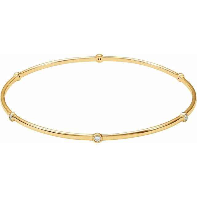 Bezel-Set Bangle Bracelet