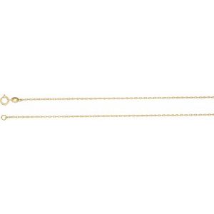 14K Yellow 1 mm Rope 18" Chain