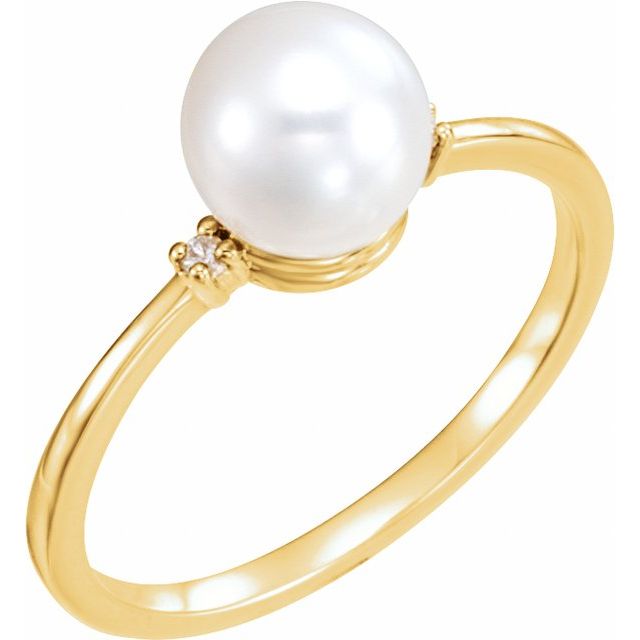 Accented Pearl Ring