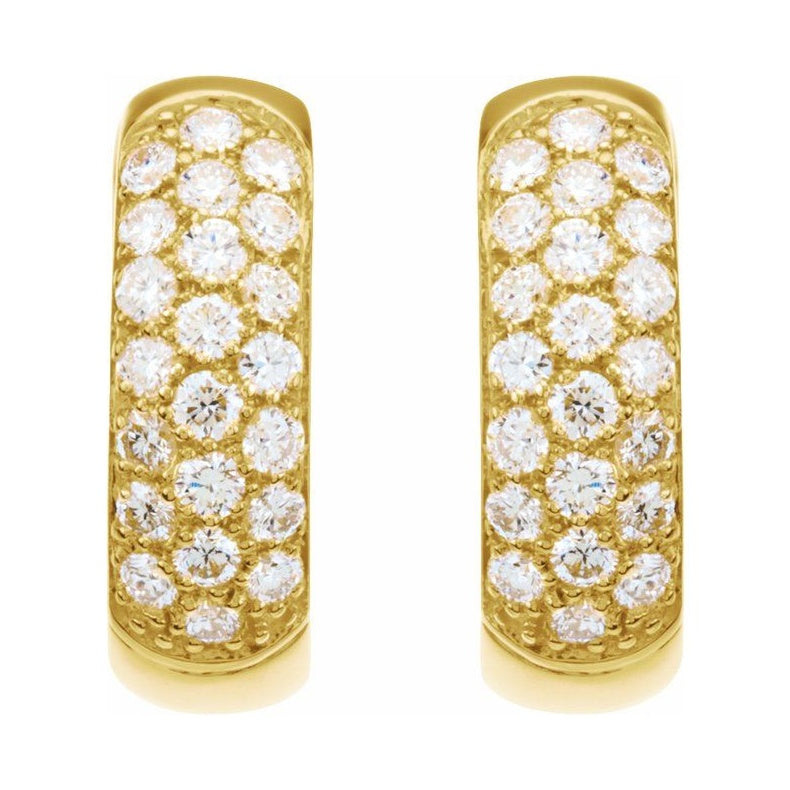 Pavé-Style Hoop Earrings