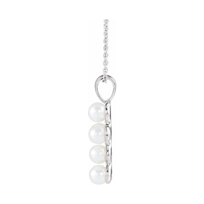 Pearl Cross Necklace or Pendant