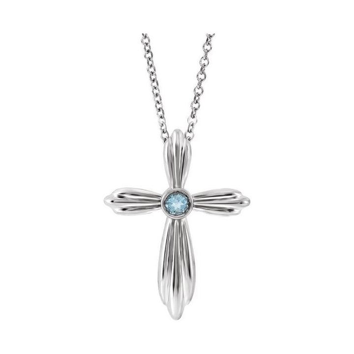 Bezel-Set Cross Necklace or Pendant