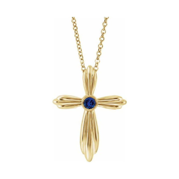 Bezel-Set Cross Necklace or Pendant