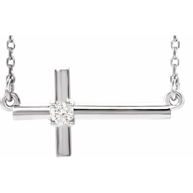 Sideways Cross Necklace or Center