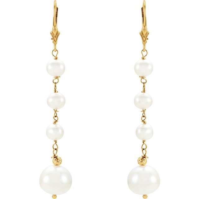 Graduated Pearl Earrings