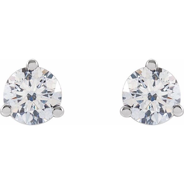 Round 3-Prong Cocktail-Style Stud Earrings