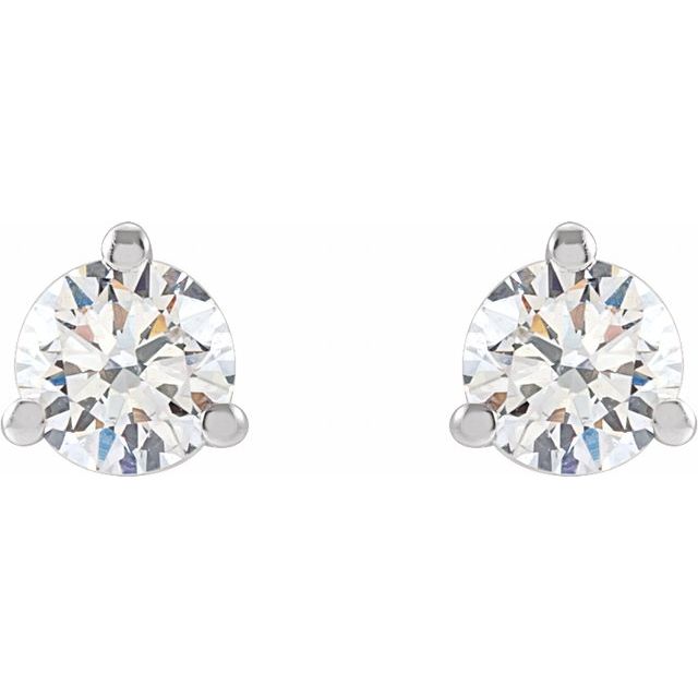Round 3-Prong Cocktail-Style Stud Earrings