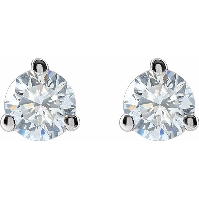 Round 3-Prong Cocktail-Style Stud Earrings