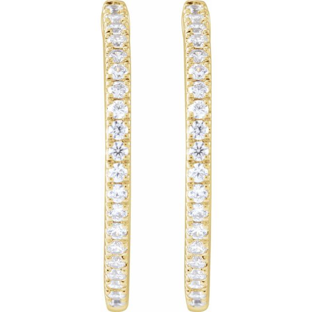 Lab-Grown Diamond Hoop Earrings