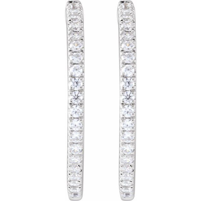 Lab-Grown Diamond Hoop Earrings