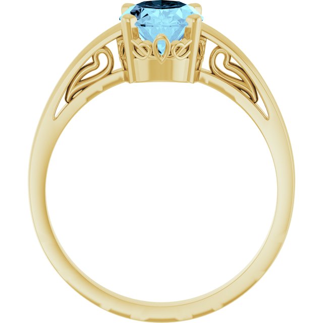 Scroll SettingÂ® Solitaire Ring