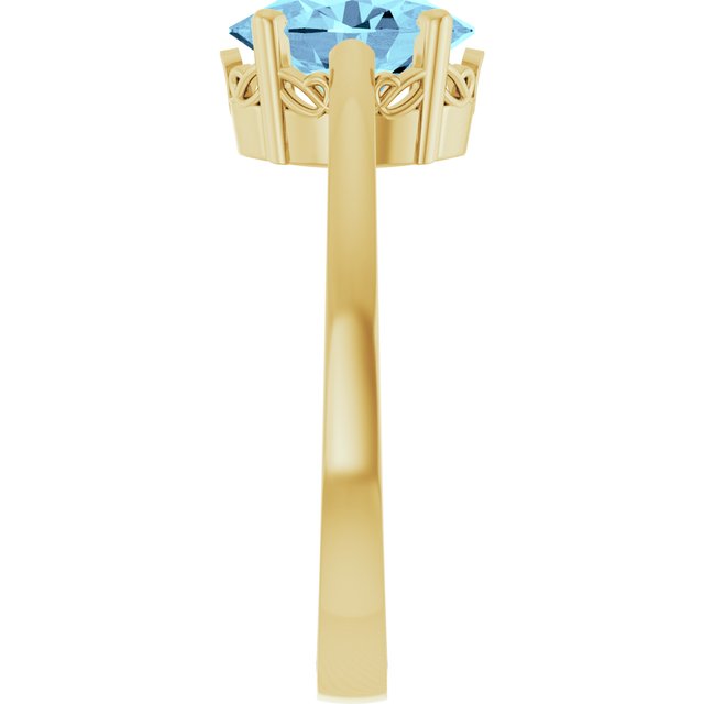 Scroll SettingÂ® Solitaire Ring
