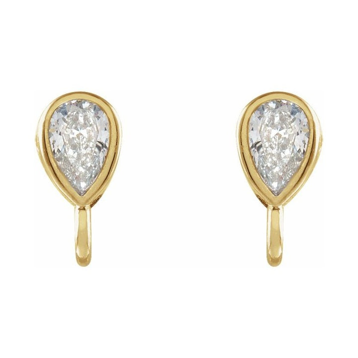 Bezel-Set Earring Top