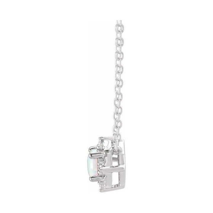 Halo-Style Birthstone Necklace