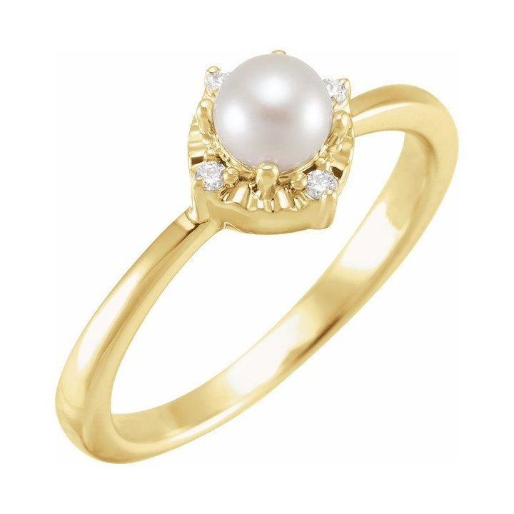 Halo-Style Birthstone Ring