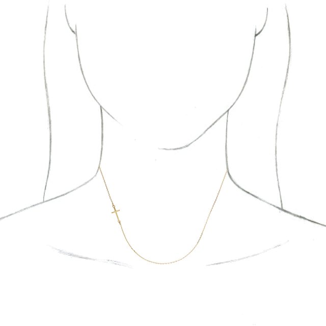 Sideways Cross Necklace or Center