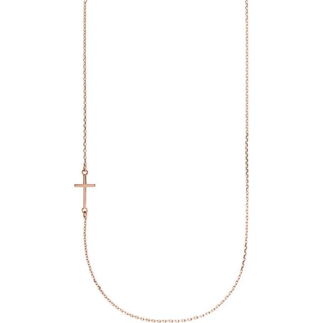 Sideways Cross Necklace or Center
