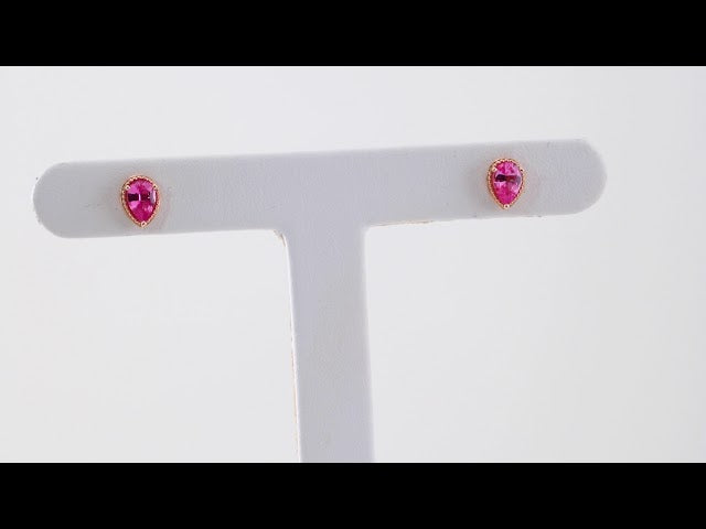 Beaded Solitaire Earrings