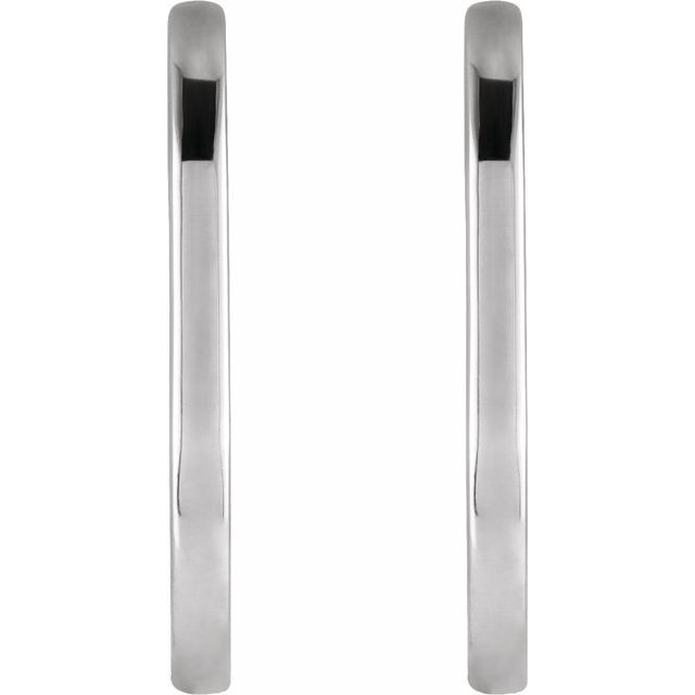 Elongated Hoop Earrings
