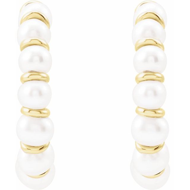 Pearl Hoop Earrings