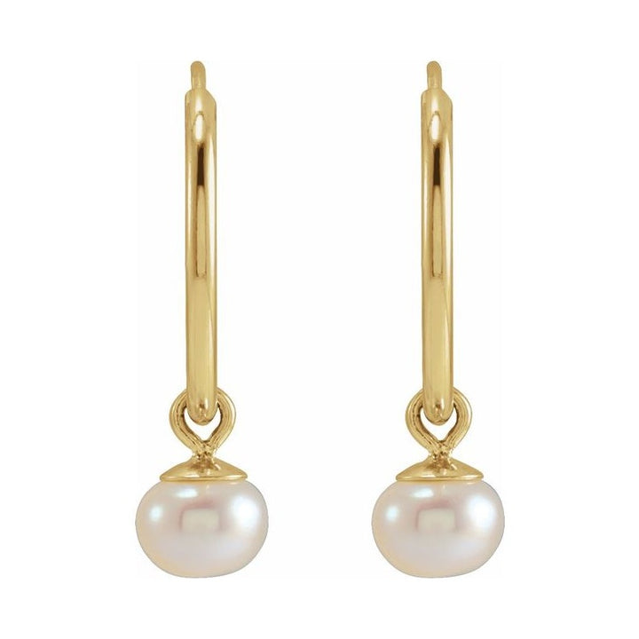 Pearl Endless Hoop Earrings