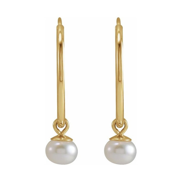 Pearl Endless Hoop Earrings