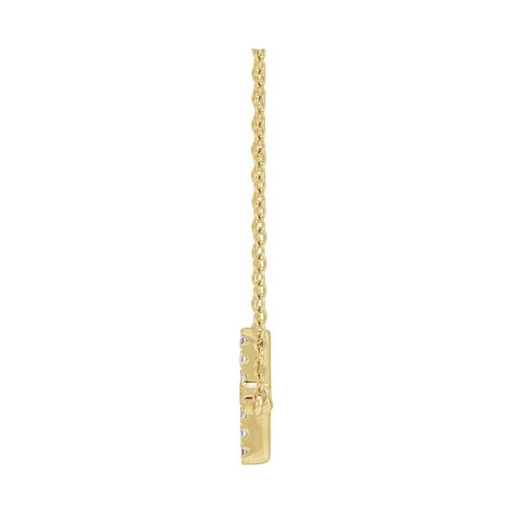 Lab-Grown Diamond Sideways Cross Necklace
