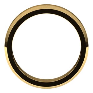 14K Yellow 5 mm Beveled Edge Band Size 6